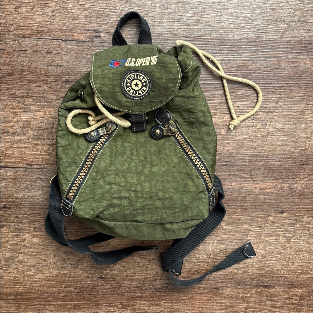 KIPLING vintage drawstring mini backpack crinkle … - image 11